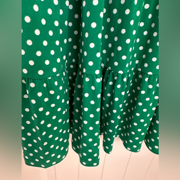 NWT Women’s Dress Kelly green with white polka dots - Picture 5 of 7